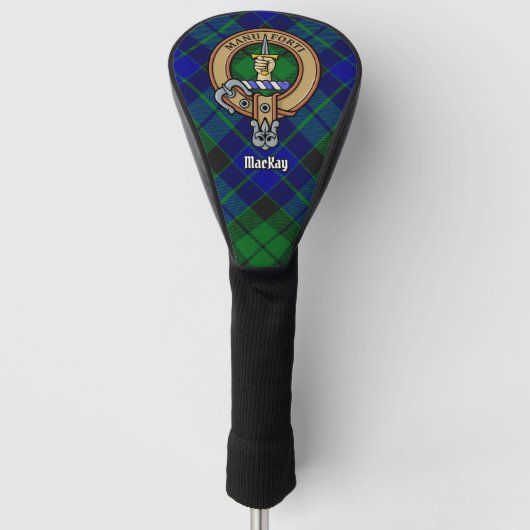 Couvre-club De Golf Clan MacKay Crest sur Tartan (Devant)