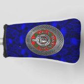 Couvre-club De Golf Clan MacKinnon Crest & Tartan Knot sur chardon (Devant)