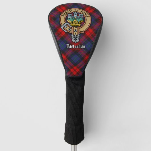 Couvre-club De Golf Clan MacLachlan Crest sur Tartan (Devant)