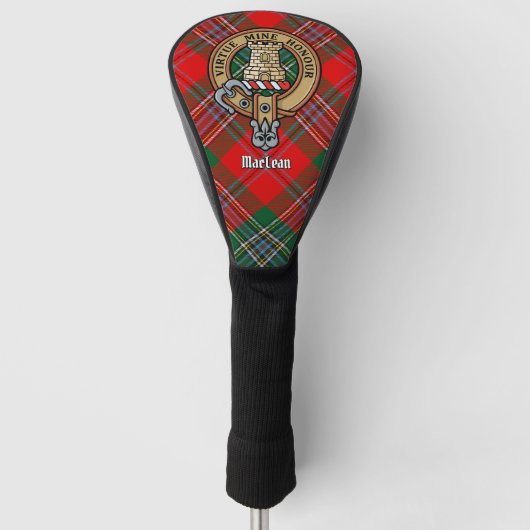 Couvre-club De Golf Clan MacLean Crest sur Tartan (Devant)