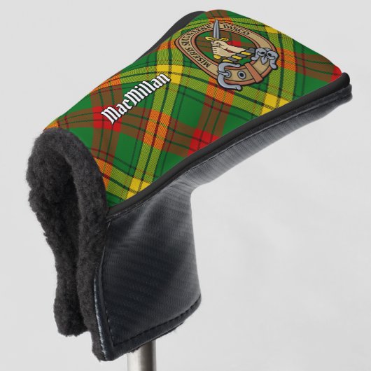 Couvre-club De Golf Clan MacMillan Crest sur Tartan (Devant 3/4)
