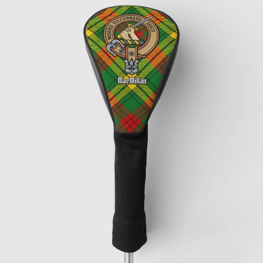 Couvre-club De Golf Clan MacMillan Crest sur Tartan (Devant)