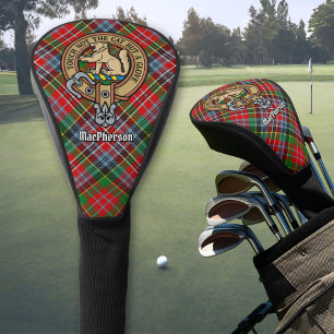Couvre-club De Golf Clan MacPherson Crest sur Tartan