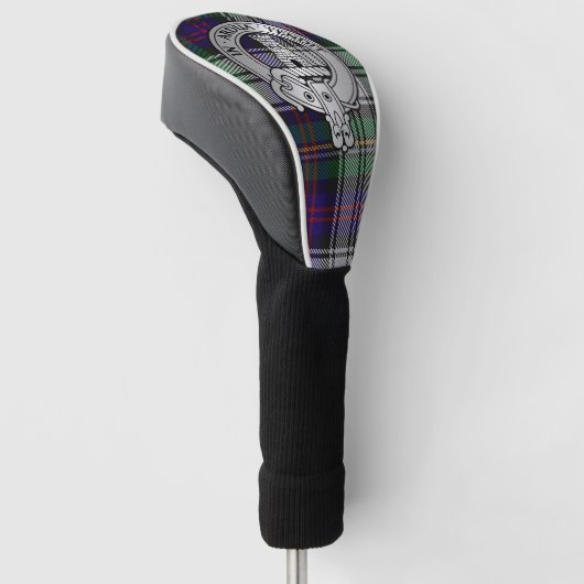 Couvre-club De Golf Clan Malcolm Crest & Robe Tartan Golf Tête Couverc (Incliné)