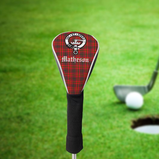 Couvre-club De Golf Clan Matheson Crest Badge et Tartan