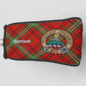 Couvre-club De Golf Clan Morrison Crest sur Red Tartan (Devant)