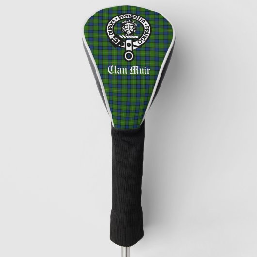 Couvre-club De Golf Clan Muir / Plus Crest Badge & Tartan (Devant)