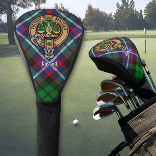 Couvre-club De Golf Clan Russell Crête sur Tartan
