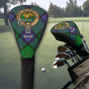Couvre-club De Golf Clan Sinclair Crest sur la chasse Tartan