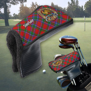 Couvre-club De Golf Clan Sinclair Crest sur Tartan