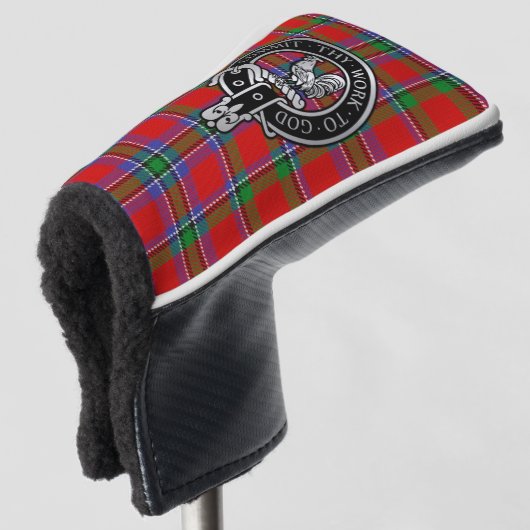Couvre-club De Golf Clan Sinclair Crest & Tartan Golf Head Cover (Devant 3/4)