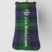 Couvre-club De Golf Clan Sutherland Crest & Tartan personnalisable (Tourné à 90°)