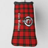 Couvre-club De Golf Clan Wallace Crest Badge et Tartan (Tourné à 90°)