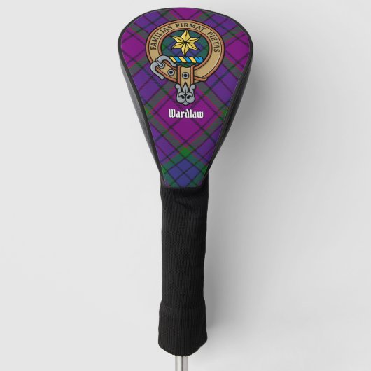 Couvre-club De Golf Clan Wardlaw Crest sur Tartan (Devant)