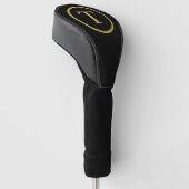 Couvre-club De Golf Classic Noir & Or Monogramme (Incliné)