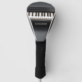 Couvre-club De Golf Clés de piano personnalisées Couverture de tête de (Devant)