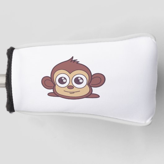 Couvre-club De Golf Clipart de singe mignon (Devant)