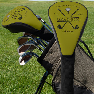 Couvre-club De Golf Club classique personnalisé Olive Green