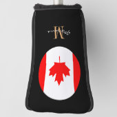 Couvre-club De Golf Clubs de golf à pavillon monogramme et canadien (Tourné à 90°)
