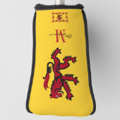 Couvre-club De Golf Clubs de golf à pavillon monogramme et écossais / (Tourné à 90°)