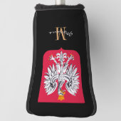 Couvre-club De Golf Clubs de golf à pavillon monogramme et polonais (Tourné à 90°)