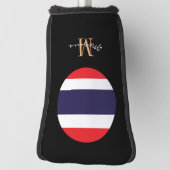 Couvre-club De Golf Clubs de golf à pavillon monogramme et thaï (Tourné à 90°)