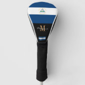 Couvre-club De Golf Clubs de golf Monogramme & Nicaragua Drapeau (Devant)