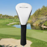 Couvre-club De Golf Clubs De Golf Personnalisés Noir Et Or<br><div class="desc">Personnalisez le nom dans la typographie classique pour créer un cadeau de golf unique et garder le saké pour n'importe quel golfeur. Conçu par Thisisnotme©</div>