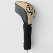 Couvre-club De Golf Coeur de conception musicale rustique (Incliné)