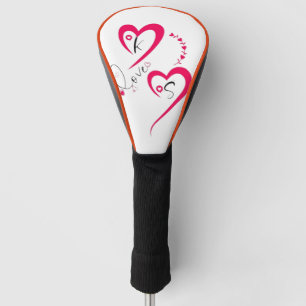 Couvre-club De Golf Cœur Rose Minimal Amour