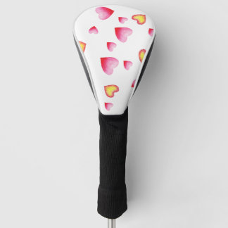 Couvre-club De Golf Coeur rouge mignon romantique