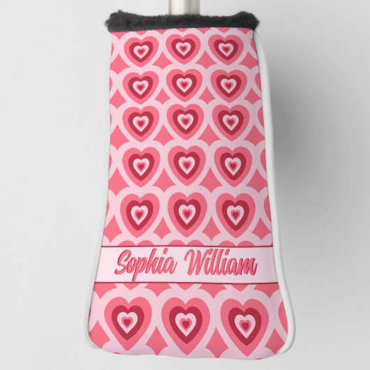 COUVRE-CLUB DE GOLF CŒURS (Tourné à 90°)