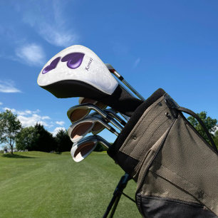 Couvre-club De Golf Coeurs pourpres Couvercle de tête de golf personna