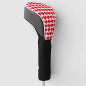 Couvre-club De Golf Coeurs rouges (Incliné)