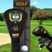 Couvre-club De Golf Colombie & Drapeau Clubs de Golf Monogrammes Couvr
