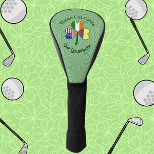 Couvre-club De Golf Colombien Irlandais Shamrock Drapeaux américains V