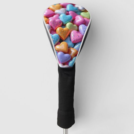 Couvre-club De Golf Colorful Candy Love Hearts (Devant)