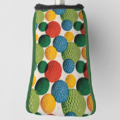 Couvre-club De Golf Colorful Golf Ball Pattern (Tourné à 90°)