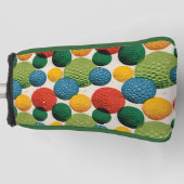 Couvre-club De Golf Colorful Golf Ball Pattern (Devant)