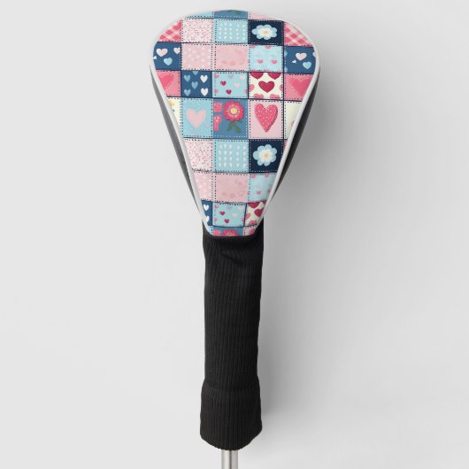 Couvre-club De Golf Conception Charming Cute Patchwork (Devant)