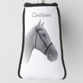 Couvre-club De Golf Conception de cheval gris (Tourné à 90°)
