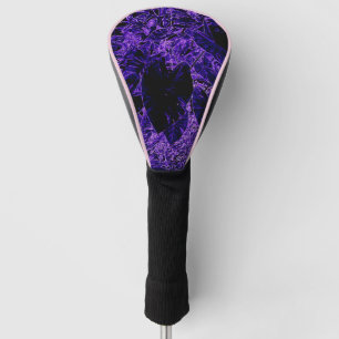 Couvre-club De Golf Conception de feuilles de Taro pourpre