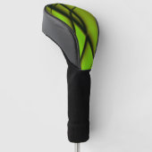 Couvre-club De Golf Conception de fractale verte élégante (Incliné)