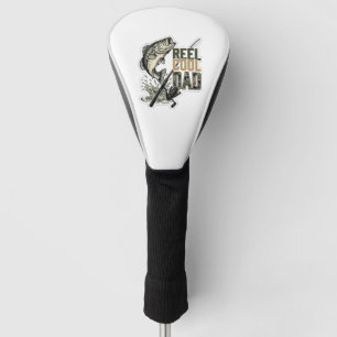 Couvre-club De Golf Conception de gravure vintage de pêche à la basse