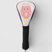 Couvre-club De Golf Conception de hibou rose (Devant)