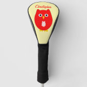 Couvre-club De Golf Conception de hibou rouge (Devant)