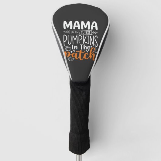 Couvre-club De Golf Conception de patch de citrouilles maman Halloween (Devant)