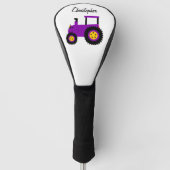 Couvre-club De Golf Conception de tracteur violet (Devant)