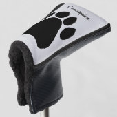 Couvre-club De Golf Conception d'empreinte de patte noire (Devant 3/4)