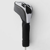 Couvre-club De Golf Conception d'empreinte de patte noire (Incliné)